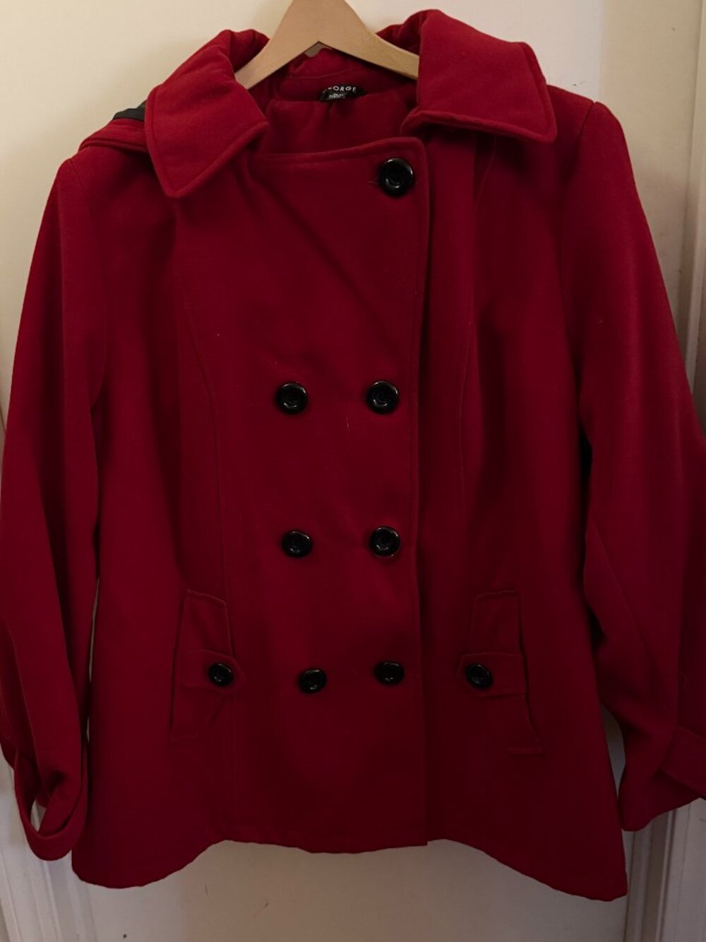 George Red Peacoat W 22-24